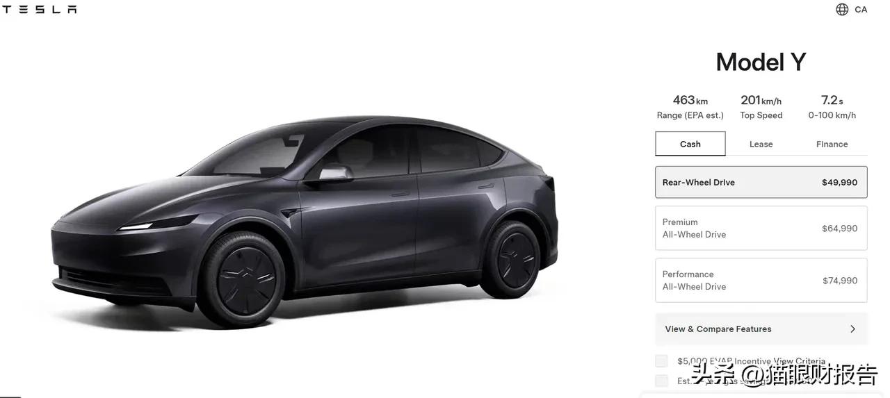 特斯拉在加拿大，突然便宜了一大截。Model3直接降到19.8万人民币，比