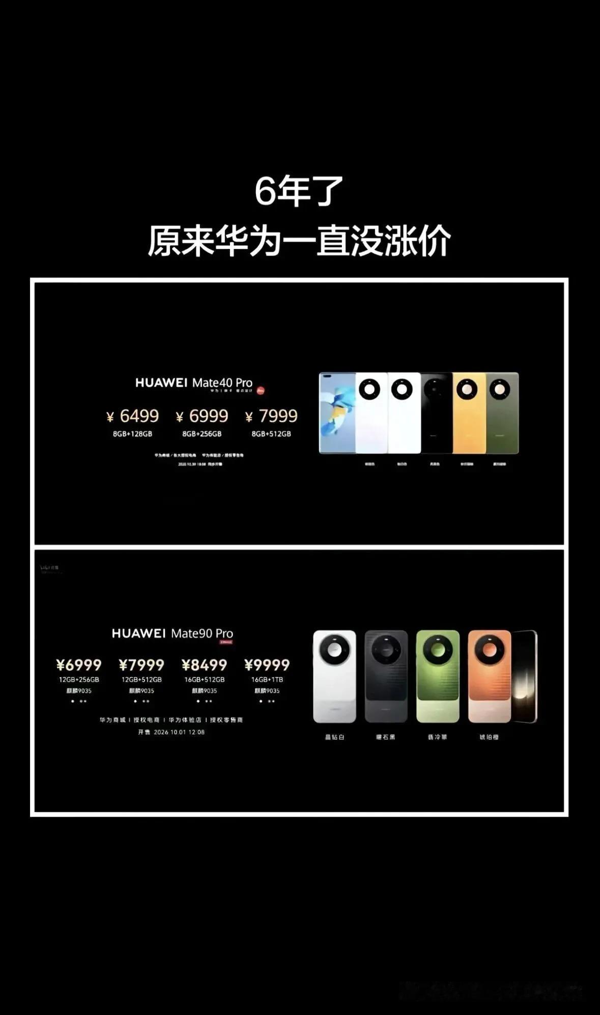 6年了，华为Mate居然没涨价？比完直接愣了2020年的Mate40P