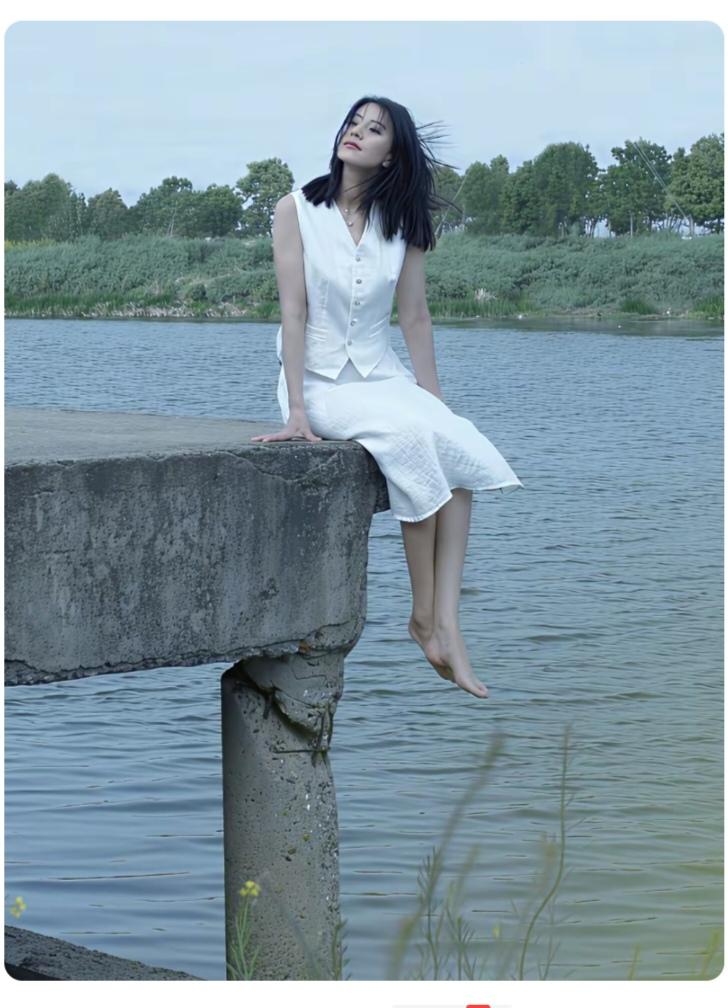 高圆圆，虽然很普通的一张照片，但看上去绝绝子。