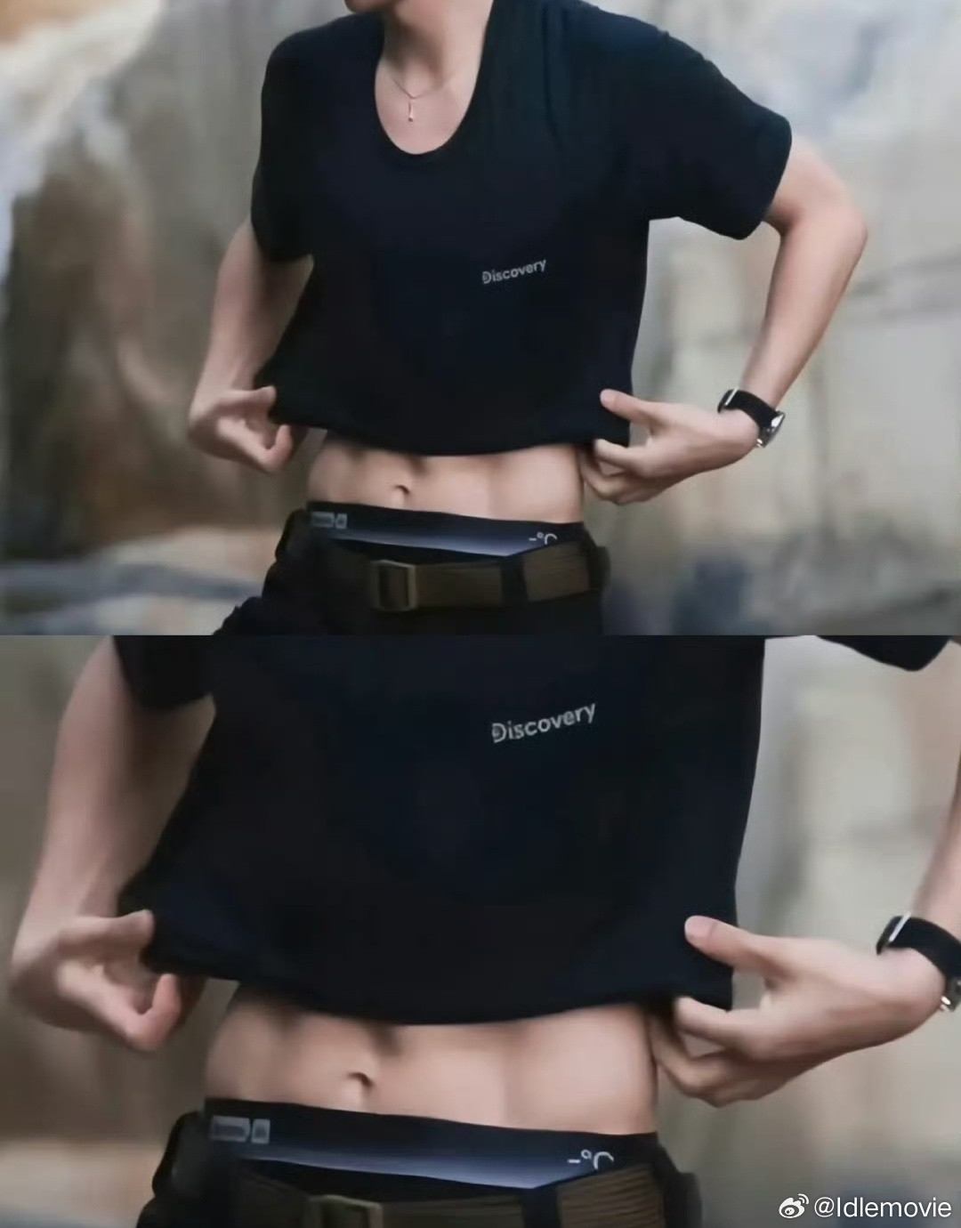 王一博胸肌王大胆不是在攀岩就是在攀冰，斯哈好身材理所当然，从来没有什么一蹴而就，