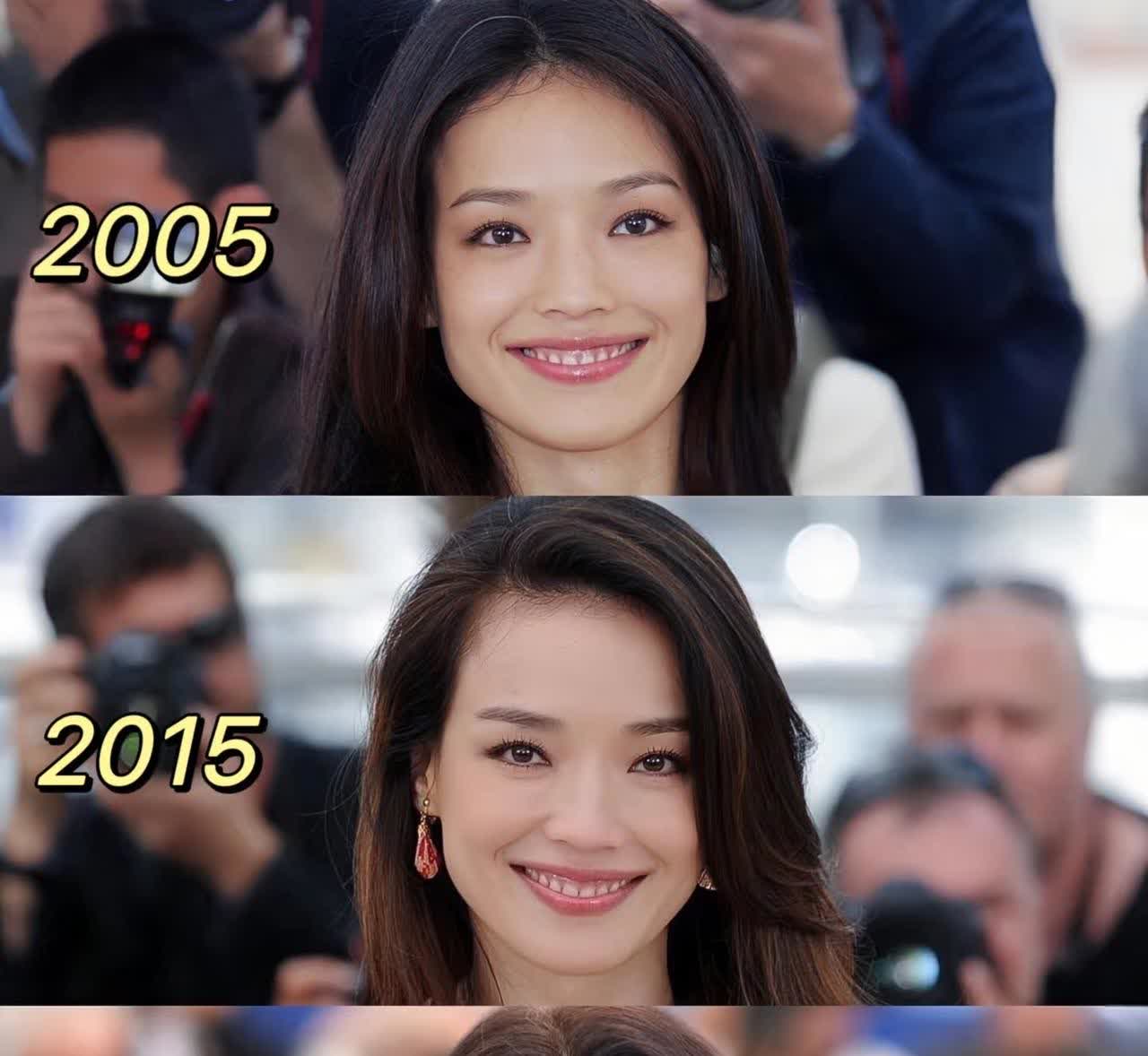 一个女人的二十年，容颜不改，但眼神完全变了。2005，充满对未来的憧憬，天真且热