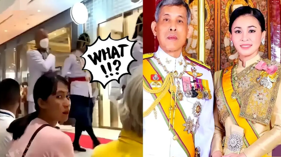 真是奇耻大辱，泰国国王王后一行来到泰国某商场，泰国民众纷纷下跪，在商场里的一中国