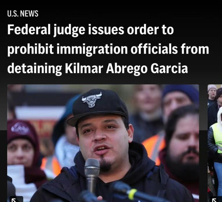 美一名联邦法官刚刚下令联邦执法部门不要执法，并释放一名非法移民、人口贩运者、殴打