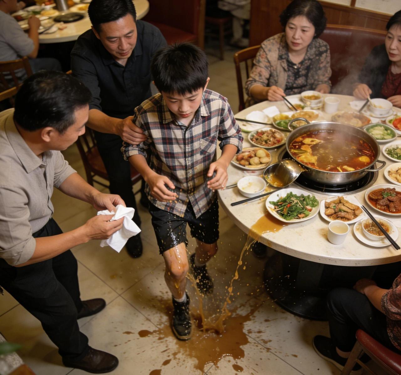 广东汕头那个13岁男孩的事，真的太让人难受了。在餐馆吃个饭，被热汤烫伤，最后没救