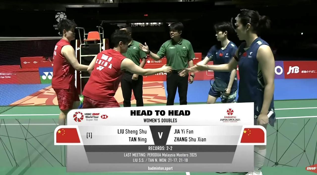 国羽内战！刘圣书/谭宁🇨🇳领先！目前第一局刘圣书/谭宁🇨🇳11-4
