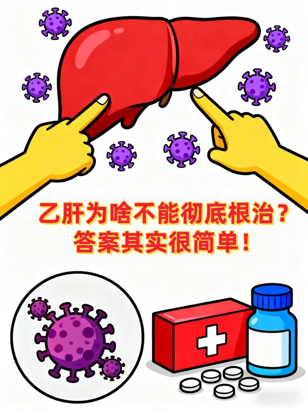 乙肝为啥不能彻底根治？答案其实很简单！在门诊上每天都能遇到乙肝患者询问：