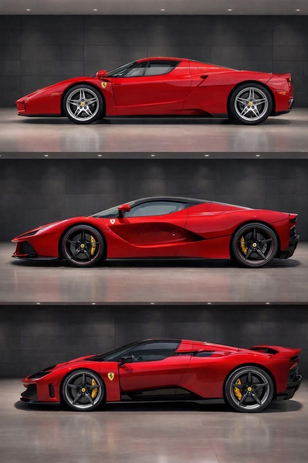 最近三代，法拉利马王法拉利恩佐法拉利拉法法拉利F80哪台侧颜最顶？法拉利