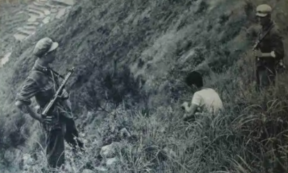 1962年，一个武装特务夜里出来找食物时被民兵发现，因为对不上口令被抓了。不禁感