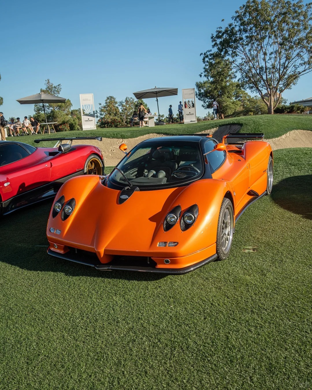 PaganiZondaS橘橙色，果然只有顶级超跑能hold住橙色