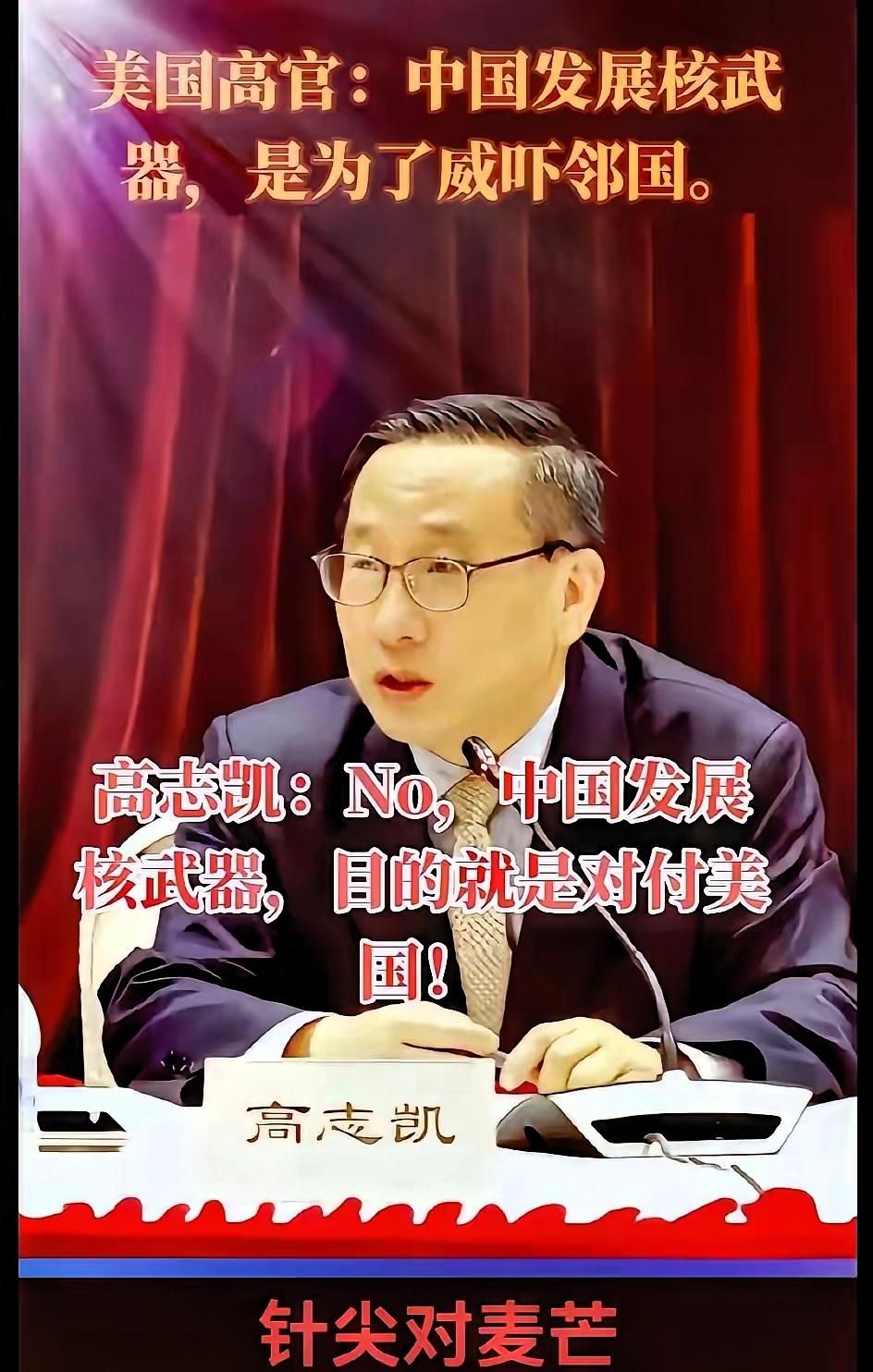 高志凯这话说得也太敢了！但细品根本不是“大胆”，是把实话说透了。咱们发展核