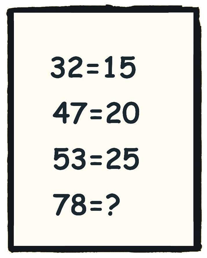 朋友们看过来！这里有一组神奇的等式：“32=15”、“47=20”、