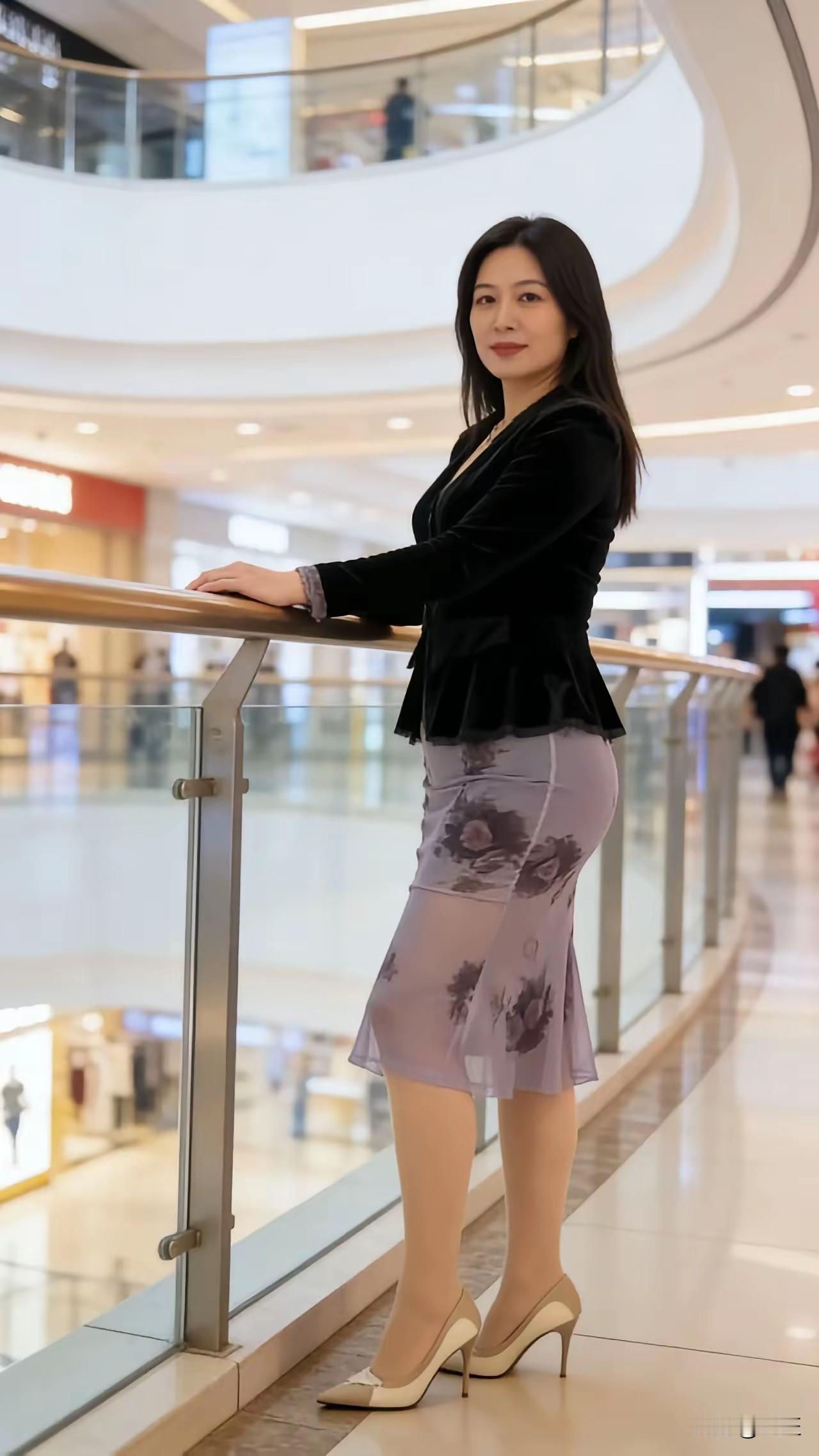 楼阁倚栏观繁华，步步生莲映锦衣。