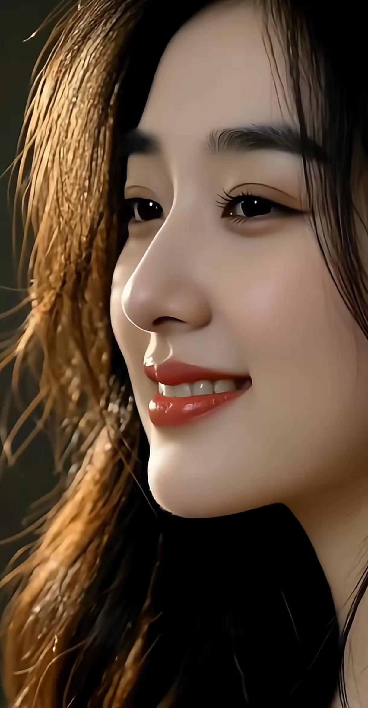 微笑的瞬间，美如画卷🍀🌈🍎