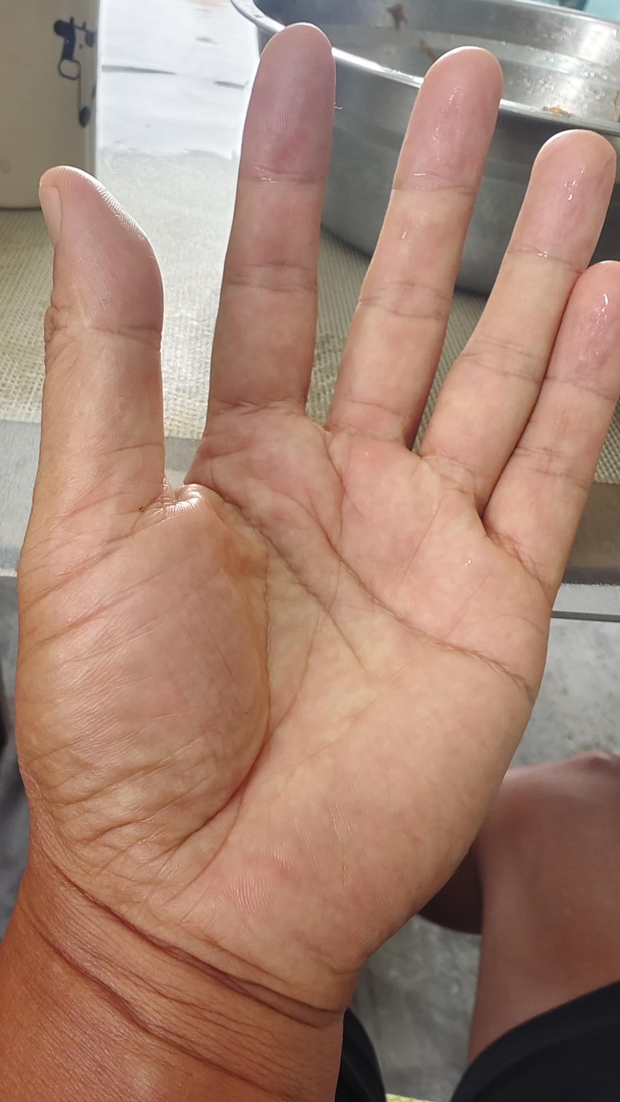 哈哈，又给小胖用豆包看了手相，感觉跟我差不多啊！最后告诉豆包左手是我，右手是小胖