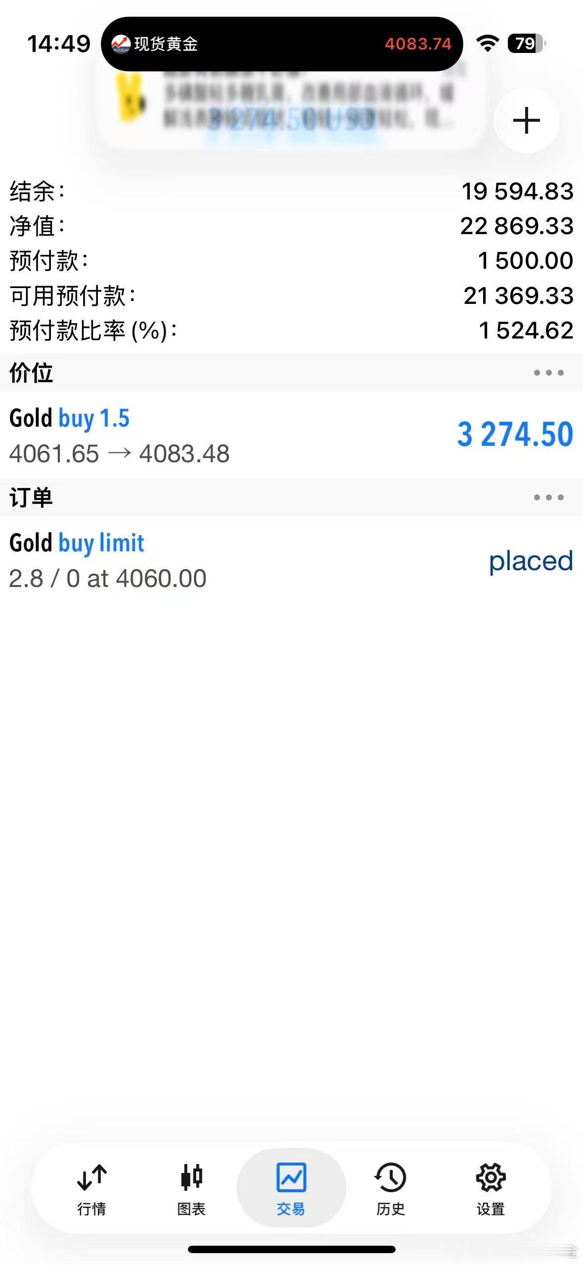 外汇黄金最高上探4084了，那就先平了！今天这行情的不回踩走单边！空单等欧盘再