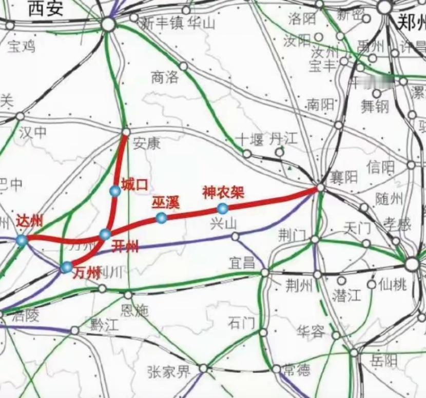 不管是绵达铁路还是襄达高铁线路走向都是极其不合理的，襄达高铁和安十南和郑万高铁平