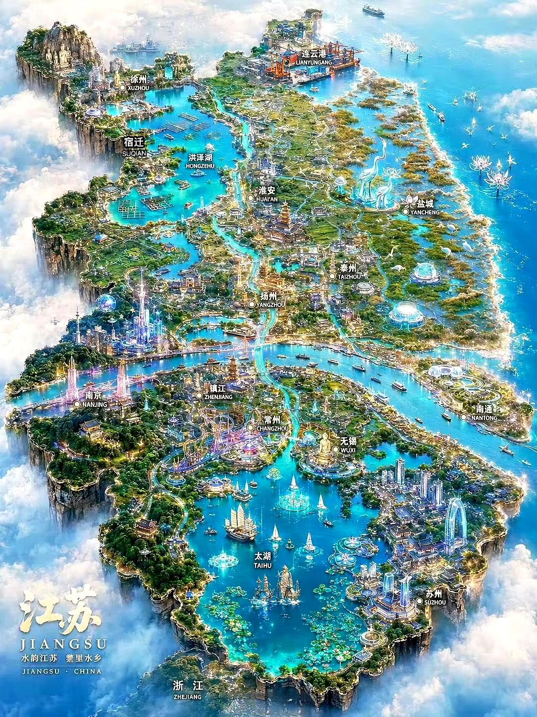 长三角地区第一福地——江苏。​​​