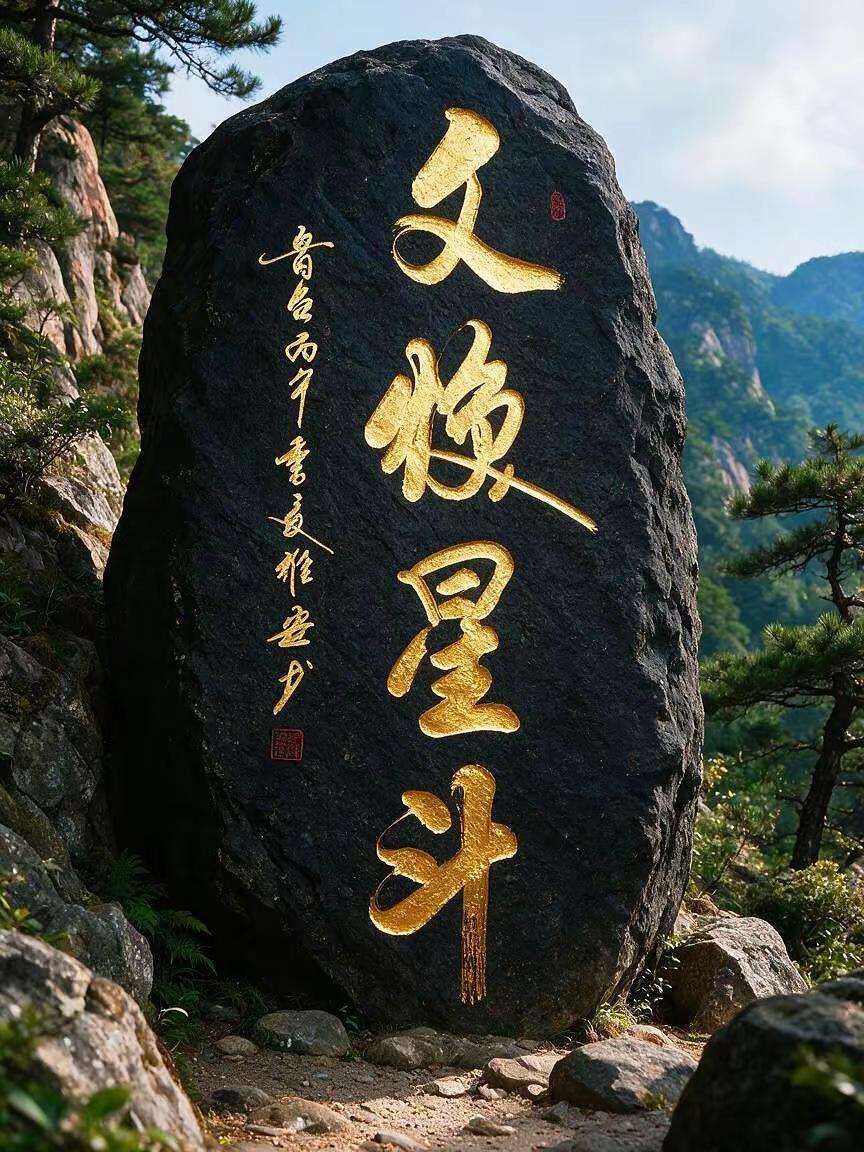 维安原创书法作品。文化石碑