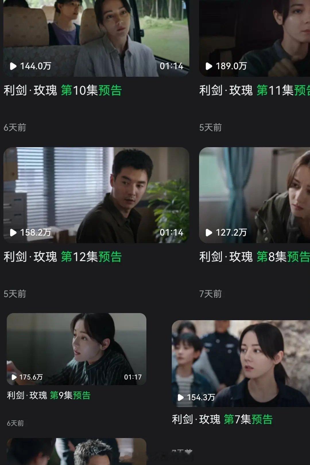 🥝站内，定风波的预告播放量，远远不如双平台播出的利剑玫瑰。定风波热度快8000