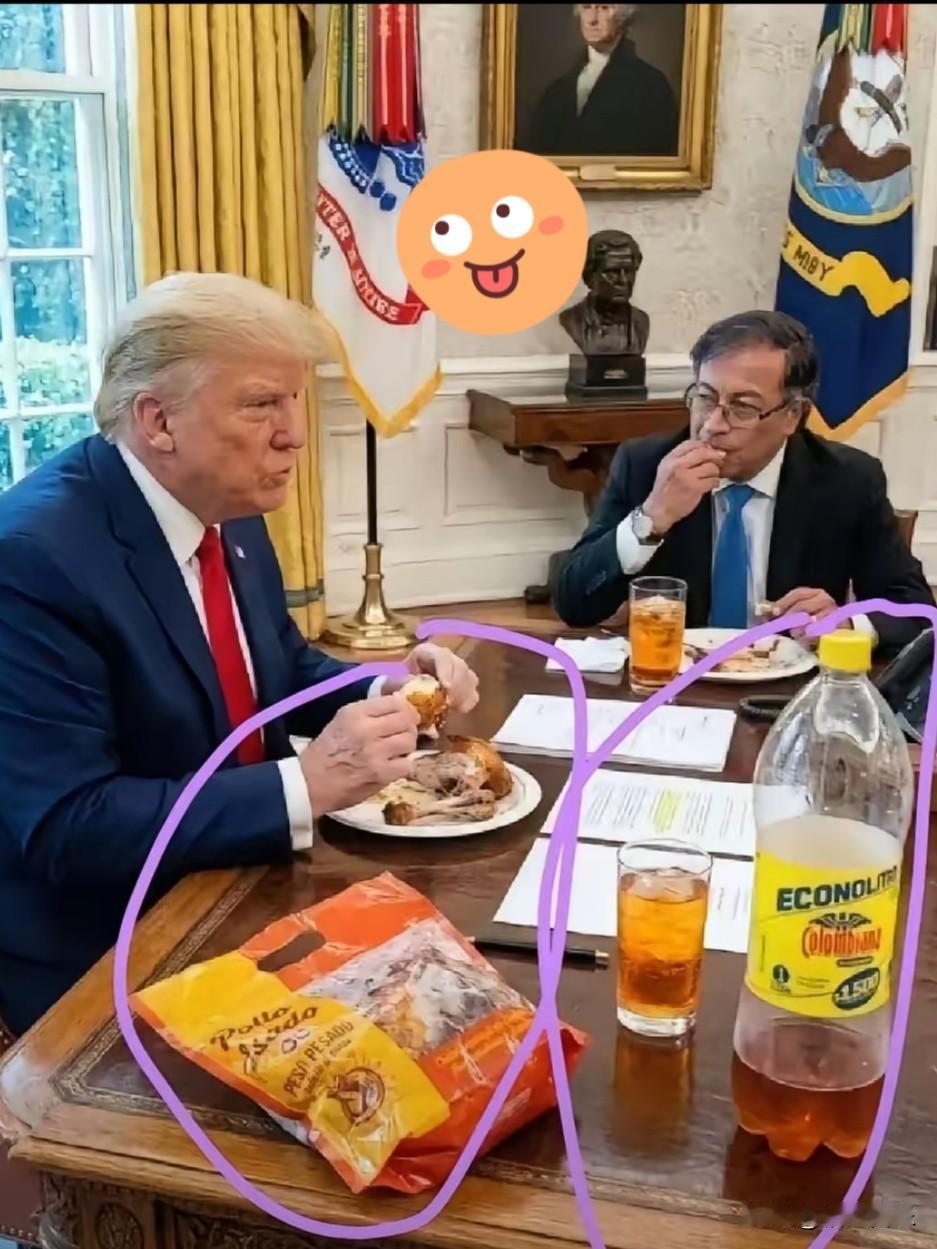 这场面确实挺让人意外，谁能想到这是两国礼仪餐桌，不是什么山珍海味，也不是精制大