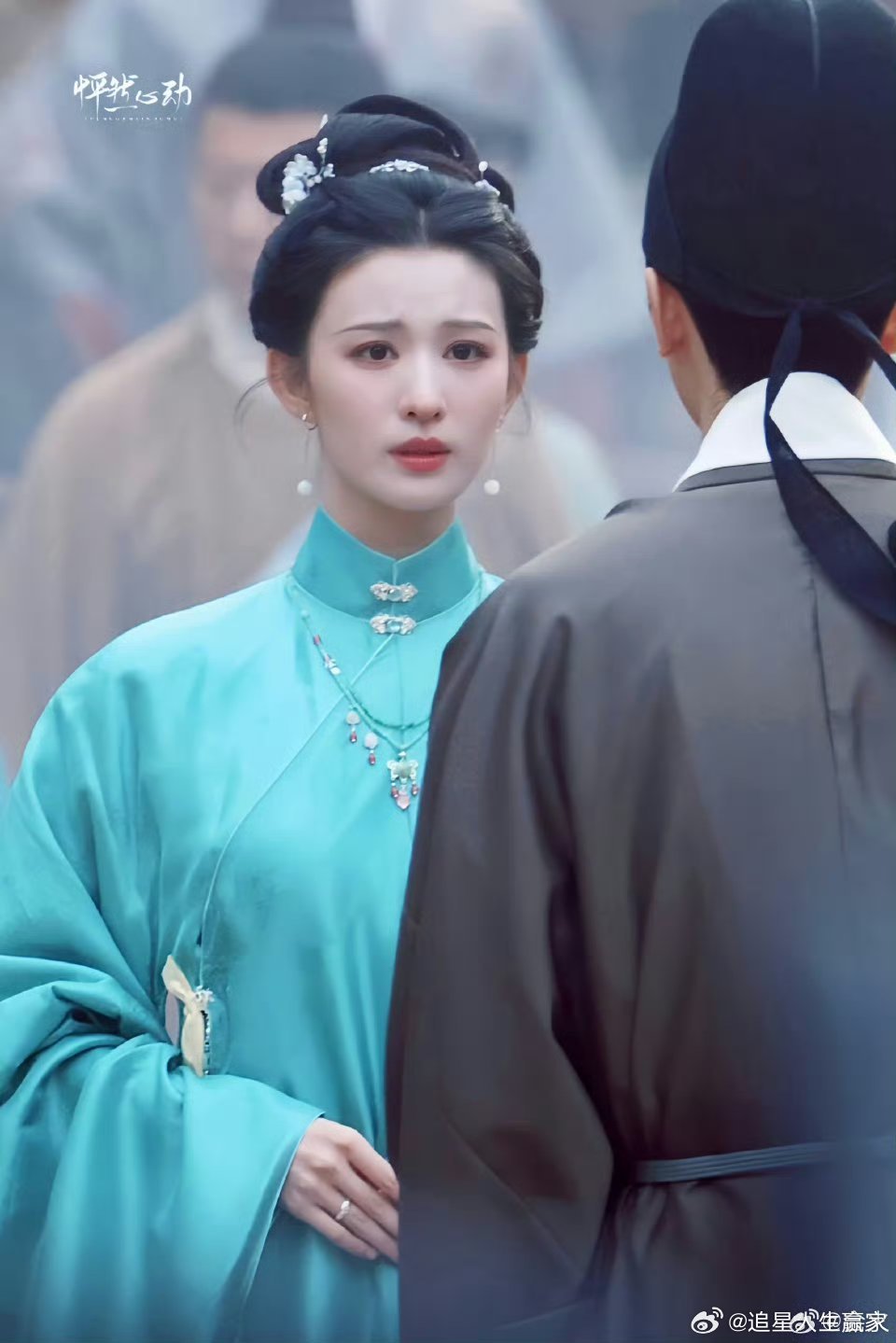 王楚然《明月录》魏采薇蓝衣路透，温婉端庄大方！！