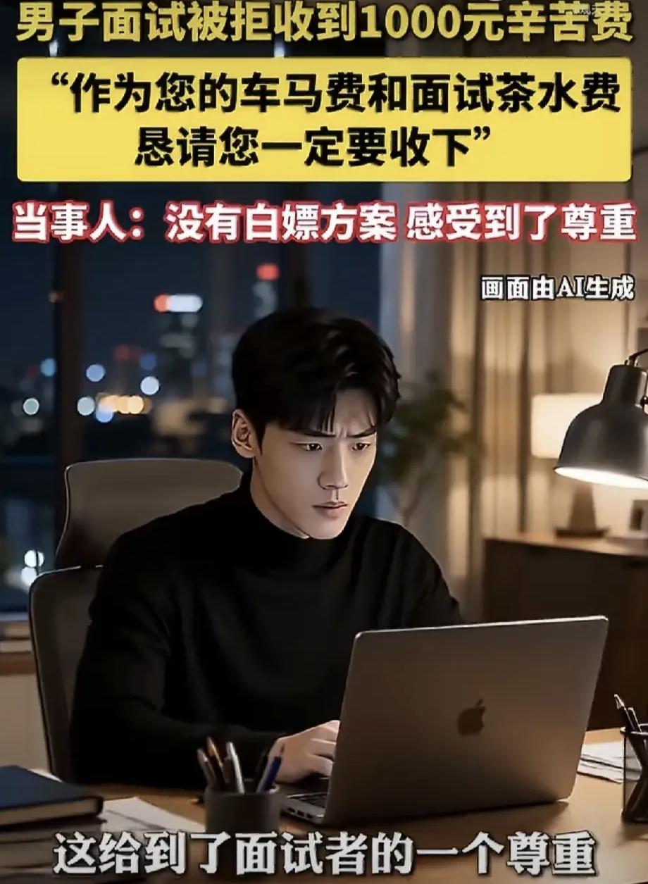 重庆，一名男子面试失败没被录取，哪料公司反倒主动转给他1000元！全网打工人破防