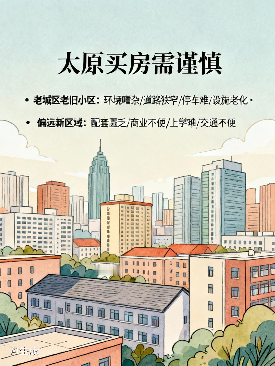 在太原买房，有些位置可能会让人后悔。比如老城区一些老旧小区集中的地方。像杏花岭区
