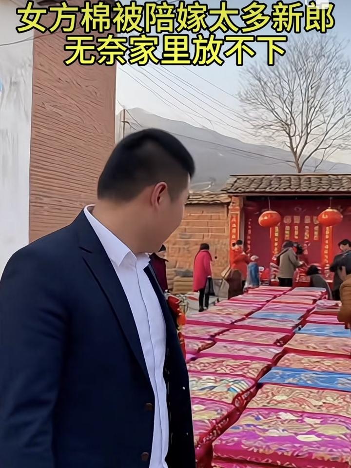 这样的陪嫁习俗，要改一改了！这是哪个地方的风俗？女子结婚，娘家陪送的被子堆满