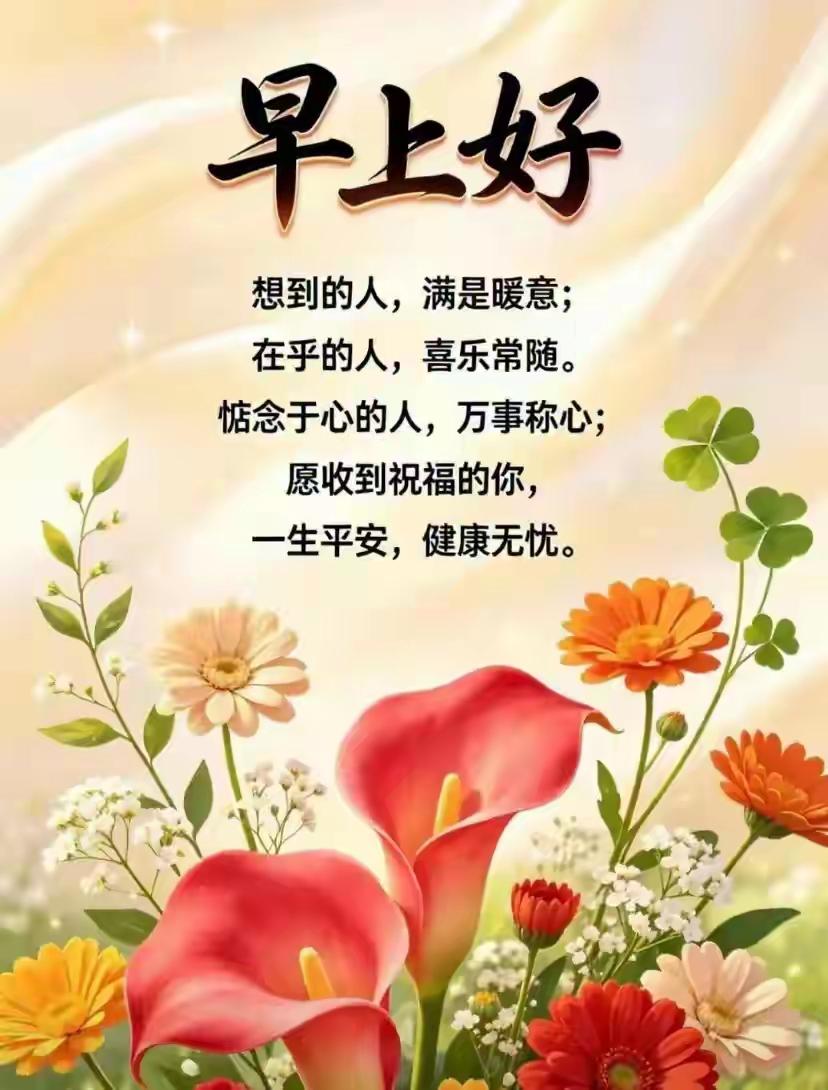 周四秋光柔，清风启新程；愿我们褪去往日倦意，心怀暖意，奔赴金秋，日日得安然，
