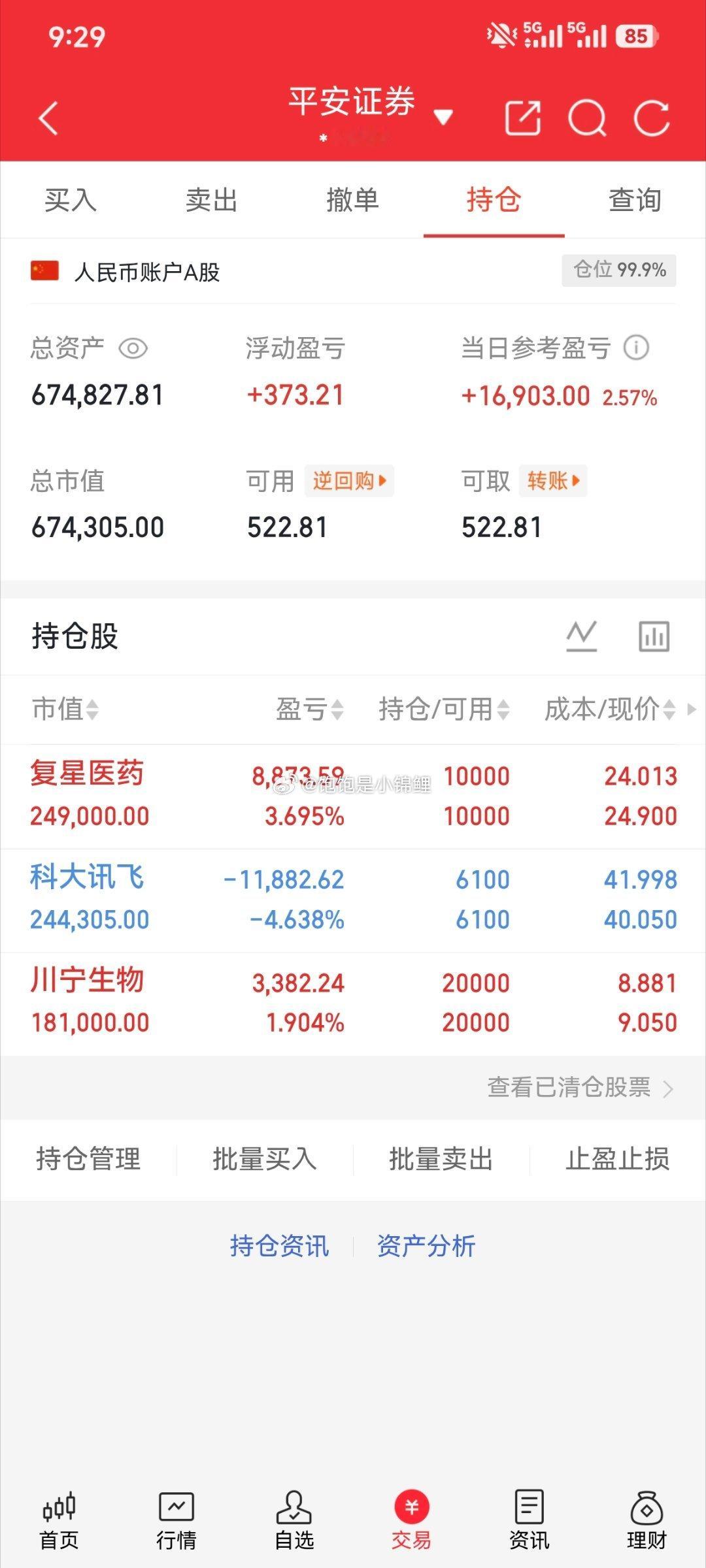 有啥好说的呢？股票
