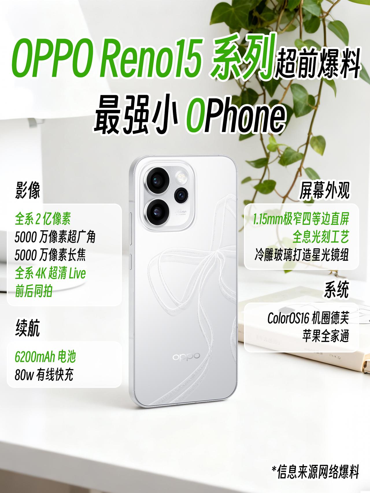 Reno15提前看懂！同档颜值、影像最能打的？不吹不黑，这次Reno15我是真