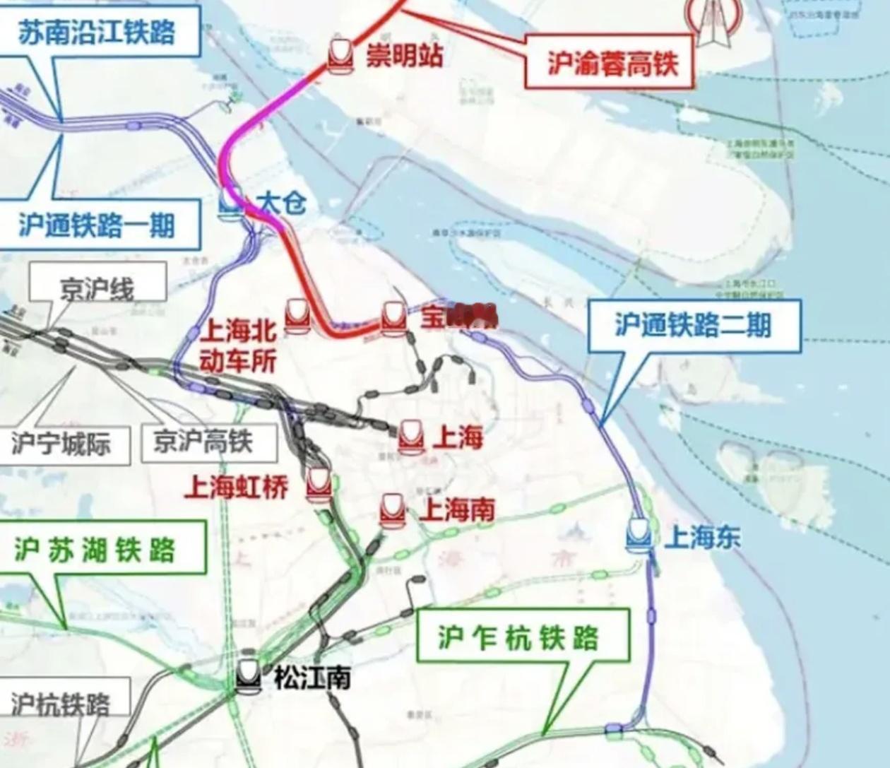 上海东站与宝山站2027年7月预计将同步投运，沪苏通二期同步开通。东站15台3