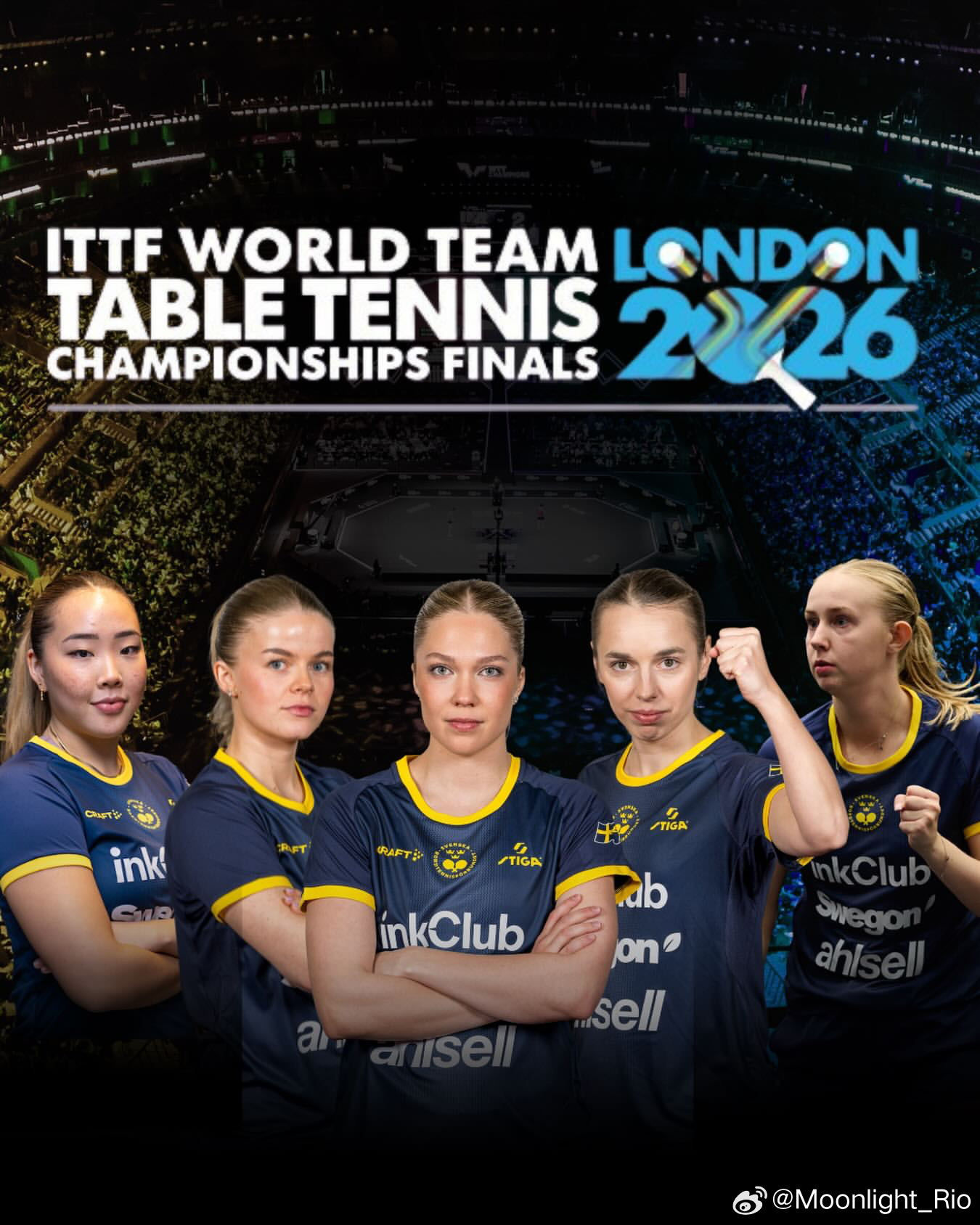 伦敦世乒赛团体赛🇸🇪瑞典女队2026伦敦世乒赛团体赛阵容公布：克里斯蒂娜·
