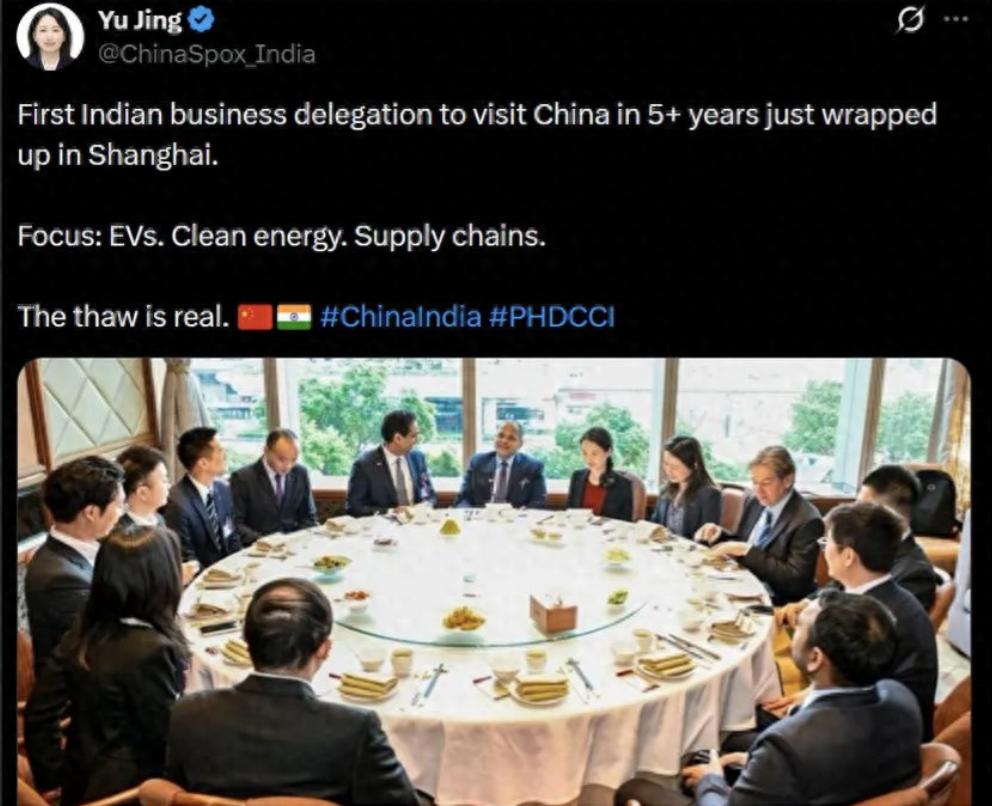 印度商业代表团访华已经结束。印度代表团的目的很简单，就是瞄准新能源汽车、清洁