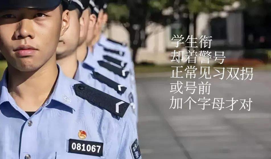 图中这个着装情况不多见吧！警号与警衔不匹配啊！有知道这是什么情况吗？大概率可