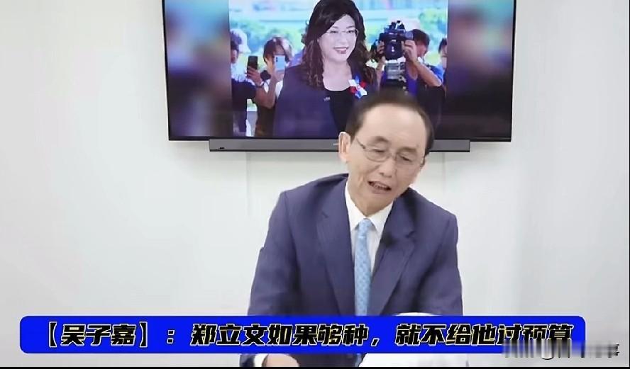 吴子嘉:郑丽文如果有种，就不让军购过预算吴子嘉表示，据上报独家报道，下周