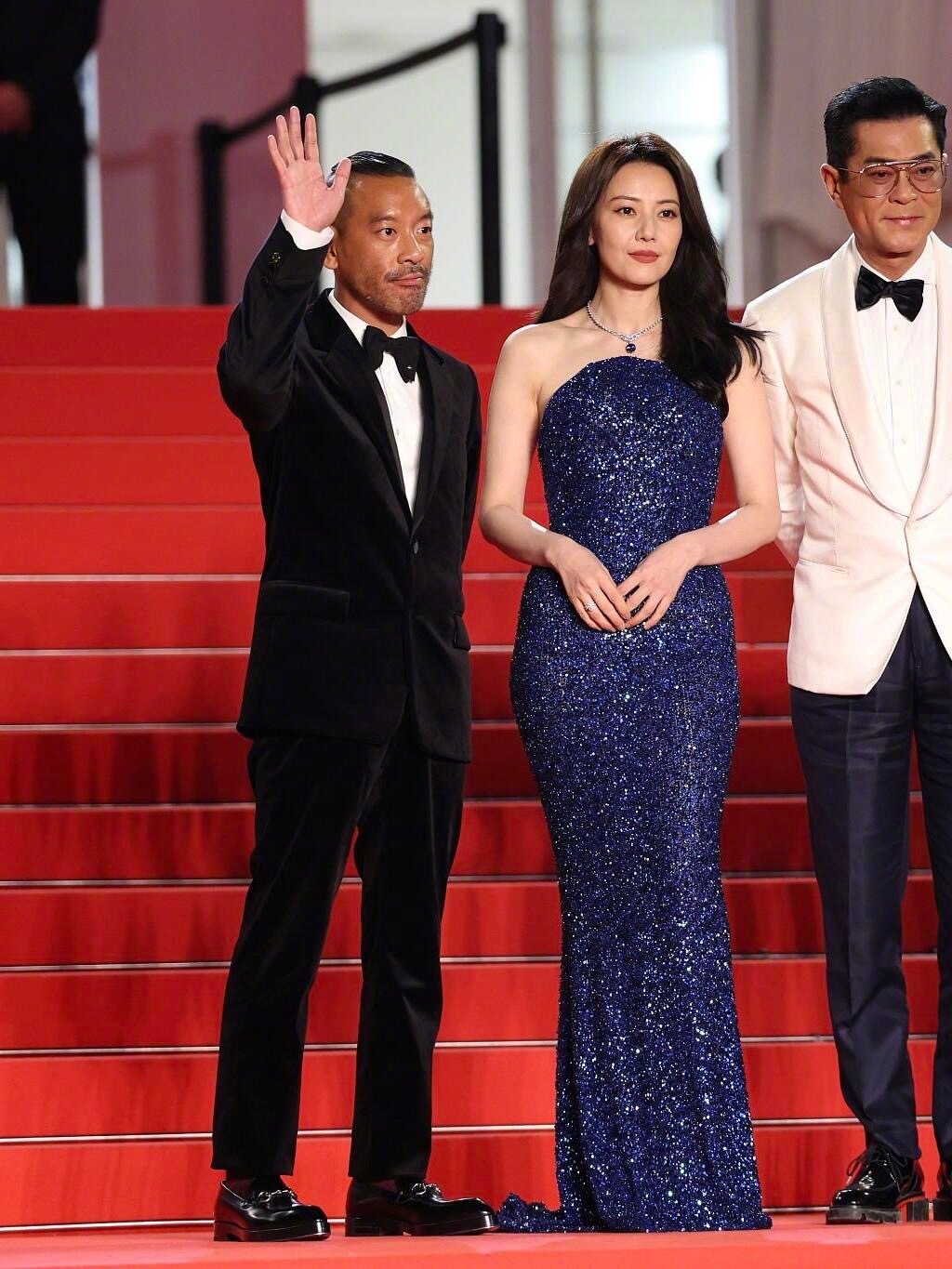 第75届戛纳电影节，亮相《风林火山》首映式的高圆圆，身穿GeorgesHo