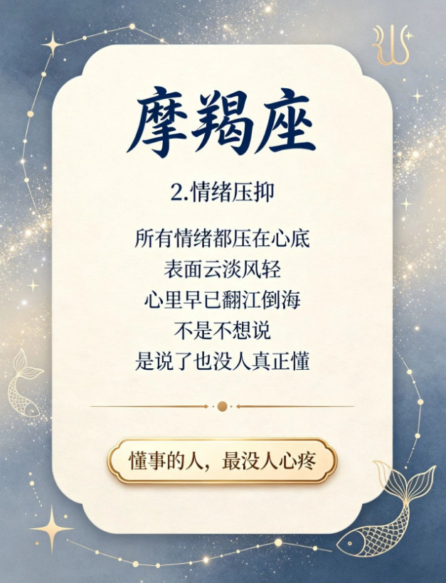 摩羯座不是天生冷漠，是懂事太早没人撑腰