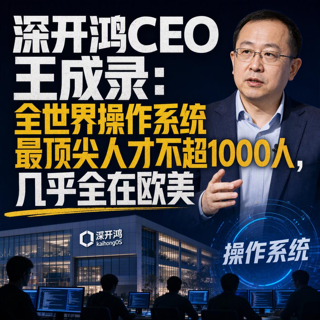 很多人以为操作系统就是敲代码的活，招几个厉害的程序员就能搞定。但深开鸿CEO王