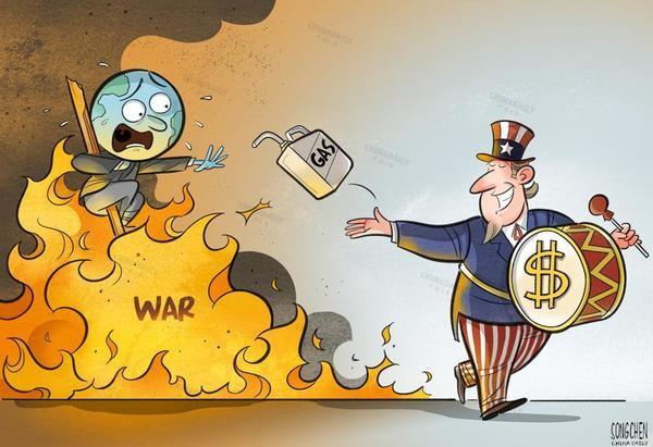 🌞俄罗斯危险了，美国人真狡猾，先拱火别国打仗，当你二家打得你死我活两败俱伤