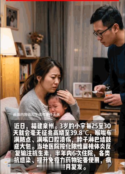 比闹钟还准！福建3岁男童每月准时高烧化脓，被误诊为化脓性扁桃体炎，住院6次治不好