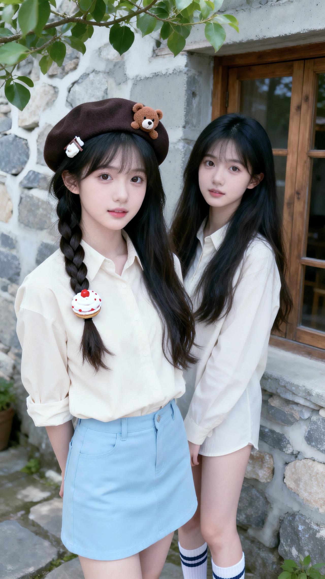 清纯甜美甜妹甜系女孩双马尾少女感