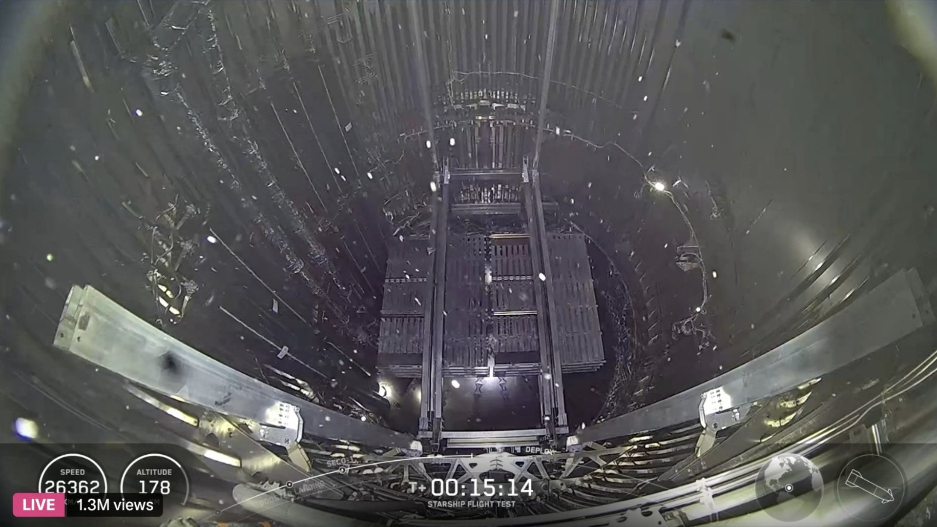 spacex星舰进行第九次试飞星舰(s35)貌似部署舱门无法打开，模拟