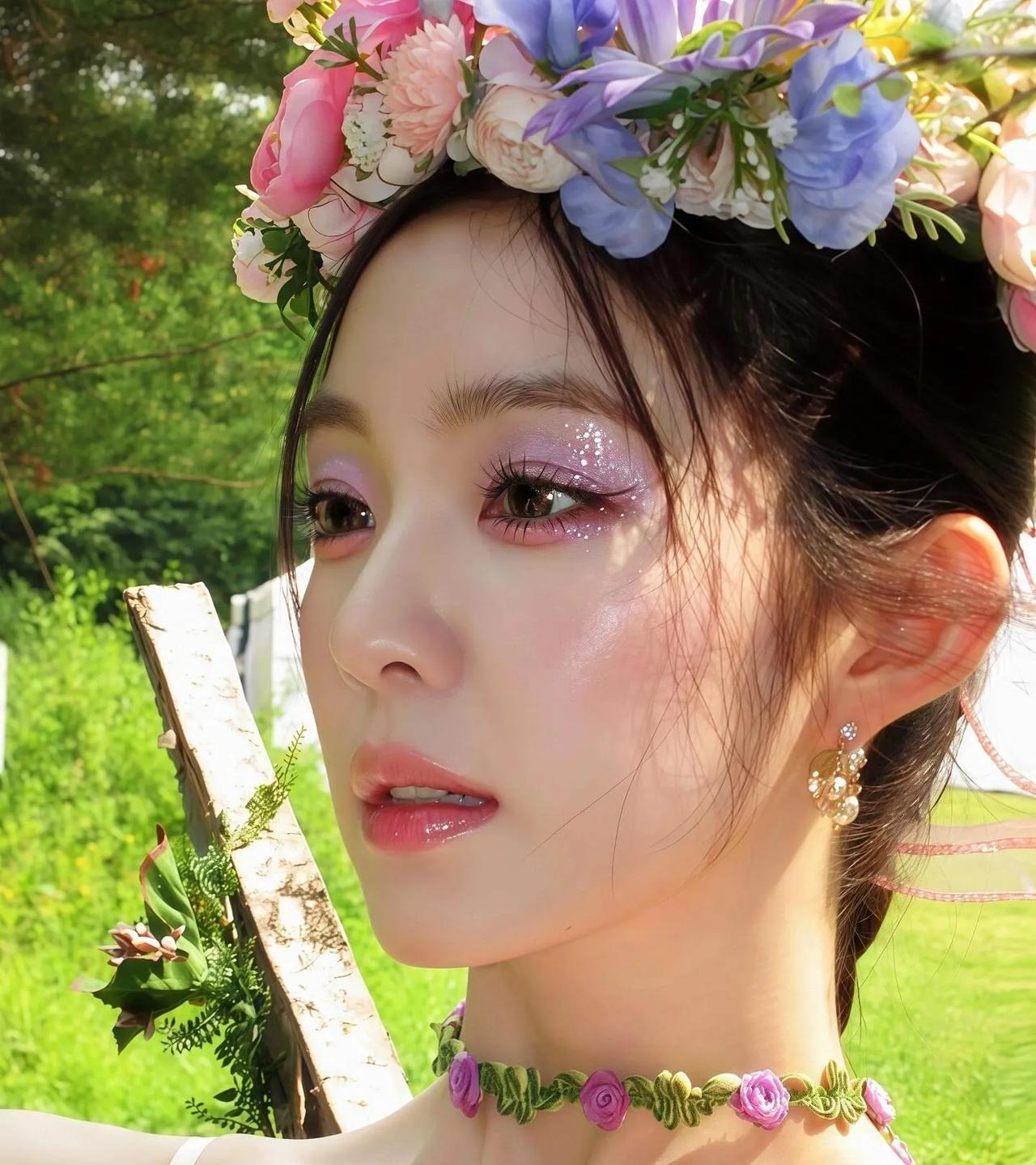 韩国女人也太精致，太好看了吧！来自韩国的艺人～裴珠泫，这个花仙子造型让人目不转
