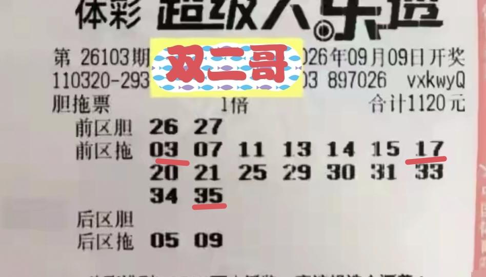 在第103期体彩超级大乐透中，这个赛道的网络名人双二哥中奖了。当然这个奖项中比