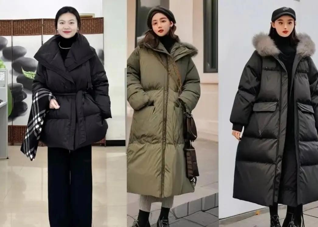 四五十岁女人穿羽绒服，中长款搭这4条裤子，保暖又显贵气冬天羽绒服是刚需，但