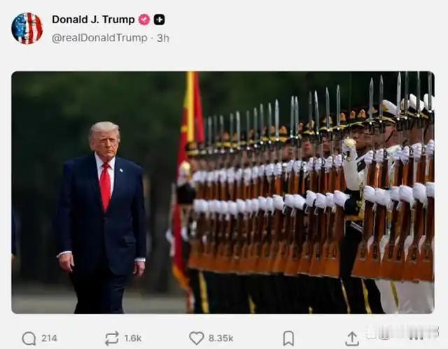 特朗普访华最大收获曝光，不是千亿订单也不是台海博弈，竟是被中国仪仗队那股