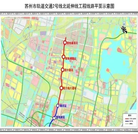三条地铁线路纷纷在苏州相城区继续延长，苏州地铁二号线、四号线、七号线抖已经启动了
