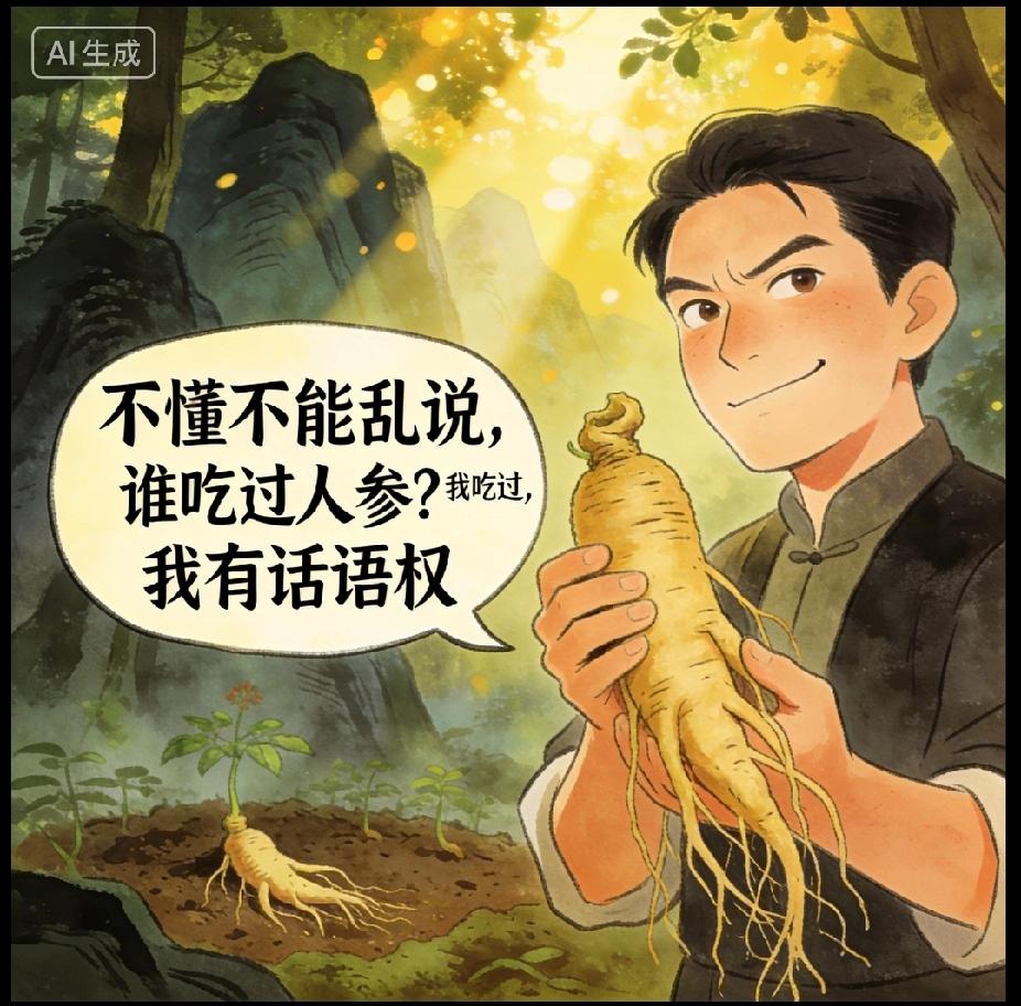 不懂不能乱说，谁吃过人参？我吃过，我有话语权居然有人说人参和胡萝卜的营养一样