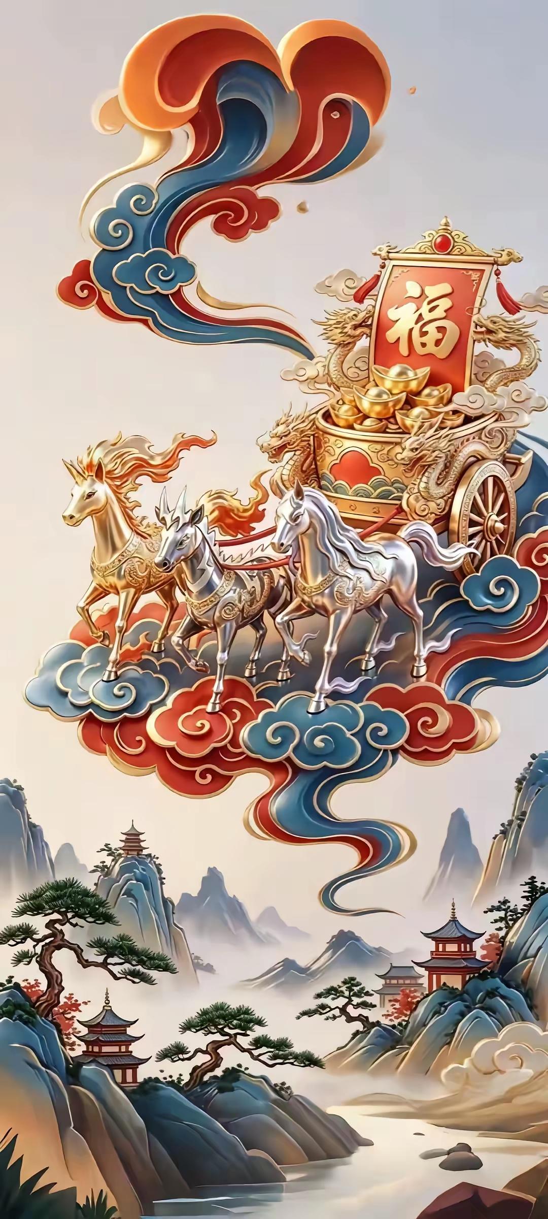 国风壁纸～怀一份顺其自然的洒脱，守一份知足常乐的安然，于烟火岁月中和光同尘，不疾